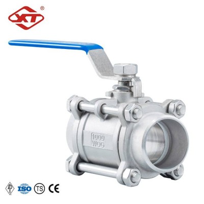 Good Quality High Pressure Long Handle Ball Valve Stainless Steel Turbine Three-piece Screw Ball Valve Price